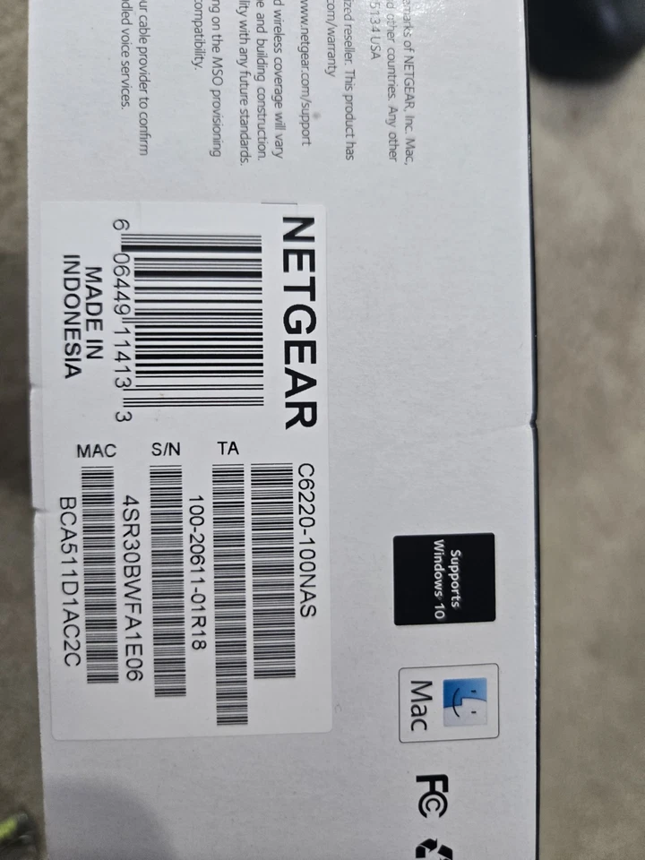 Netgear Wifi Cable Modem Router - Image 2 of 3
