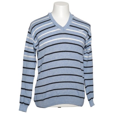Sligo, Pullover, Größe: L, Blau/Schwarz/Weiß, Streifen, Feinstrick, Herren #OwC