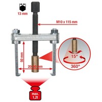 KS Tools 700.1189 Scheibenwischarm-Abzieher 2Armig,20-60Mm