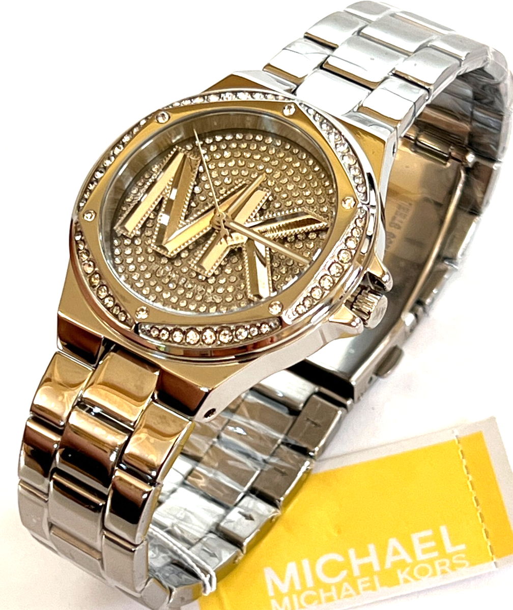 MICHAEL KORS MK7234 Lennox Pave Glitz Crystal Silver-Tone Watch