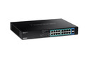 TRENDnet TPE-TG182 16-Port Gigabit PoE+ Compliant Unmanaged Network Switch SFP
