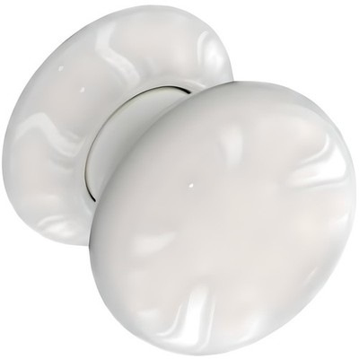 Securit Keramik Türklinken weiß Paar 60 mm Einsteck Porzellangriff Messing rose