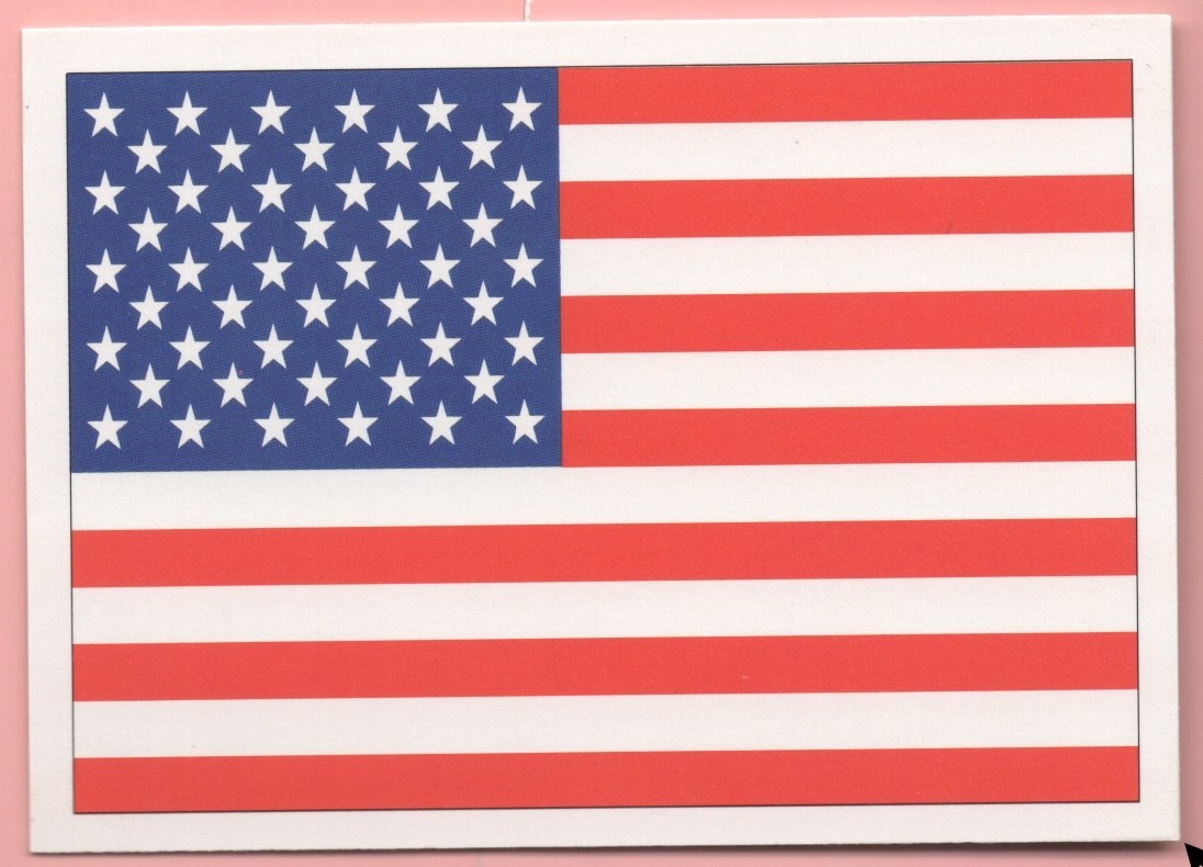 AMERICAN FLAG / Pray For Peace 1991 Score #737  (RLwCFr)   **INDENTATION**