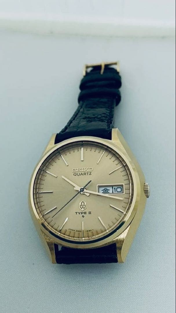 Dial Quartz Japan 38mm Seiko Display, Gold TYPE Watch, Analog II - vintagewatches.pk