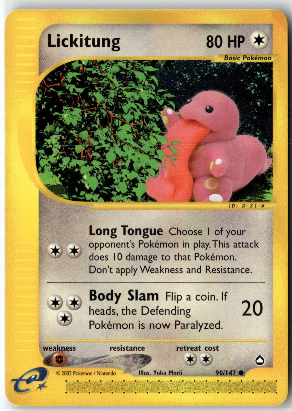 Pokemon Lickitung - Aquapolis - NM
