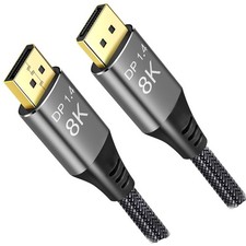 8K Displayport to DisplayPort 1.4 Cable 30ft 35ft 10m, Ultra HD 4K 144Hz, 8K ...