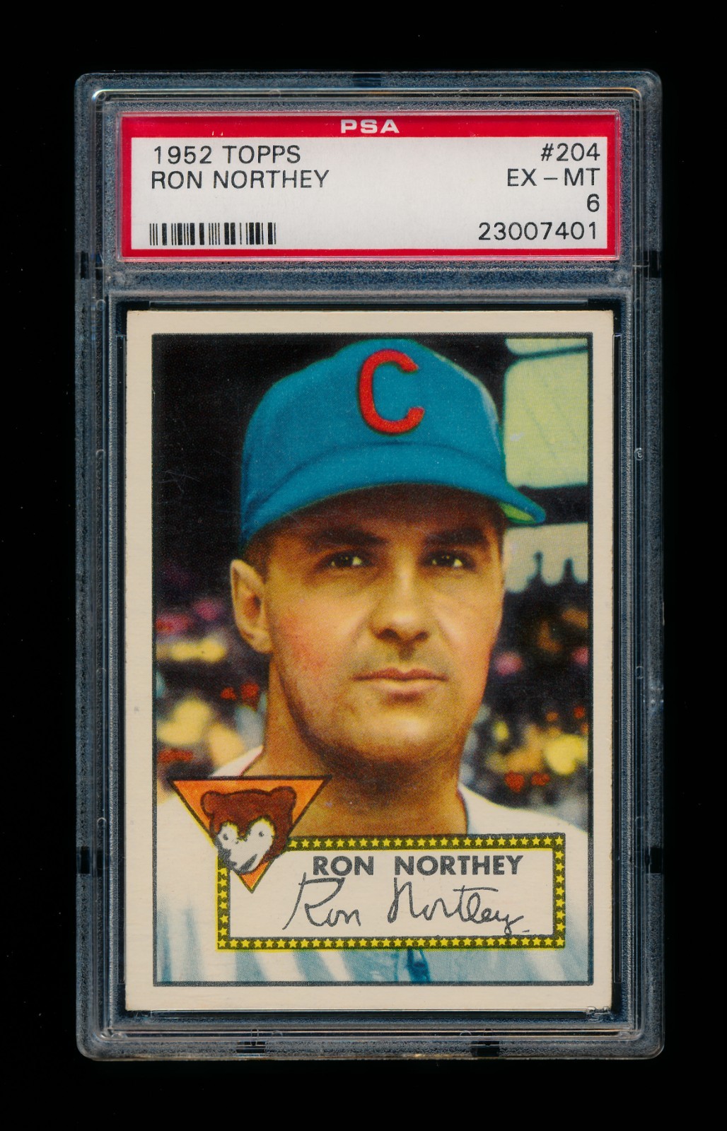 1952 TOPPS #204 RON NORTHEY (CUBS) PSA 6 EX-MT