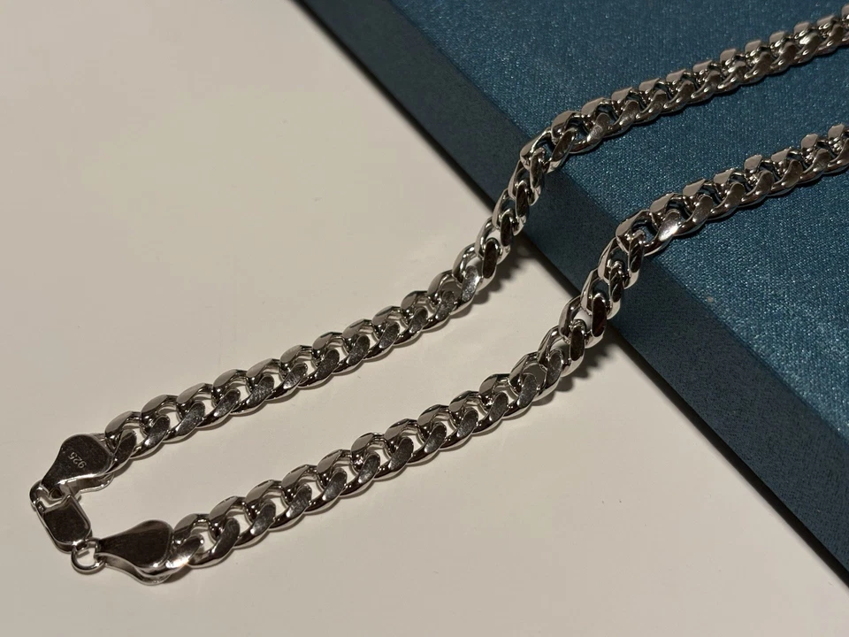 Solid 925 Sterling Silver Miami Cuban Link Chain – 20” – 8mm – 60g – Bold Men’s - Image 4 of 4