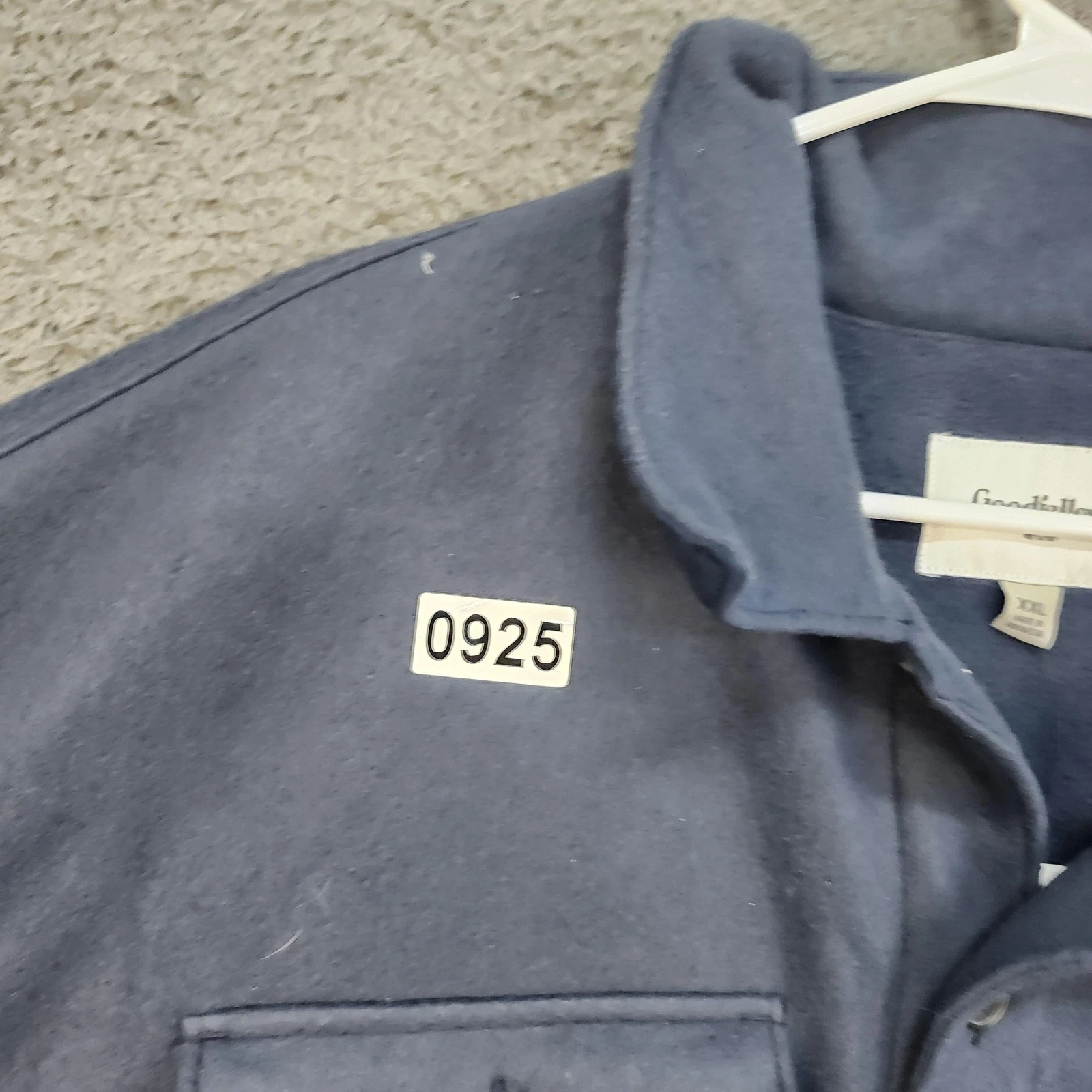 Goodfellow & Co Jacket Mens 2XL Blue Fleece Shirt Shacket Snap Button Casual - product detail image 7