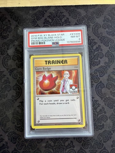 Gym Badge graded PSA 8 for sale on eBay
