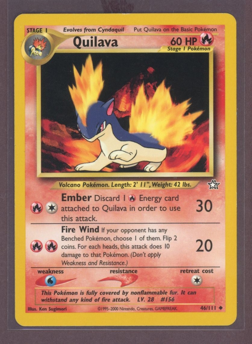 Quilava 46/111 Neo Genesis Uncommon Pokemon Card LP