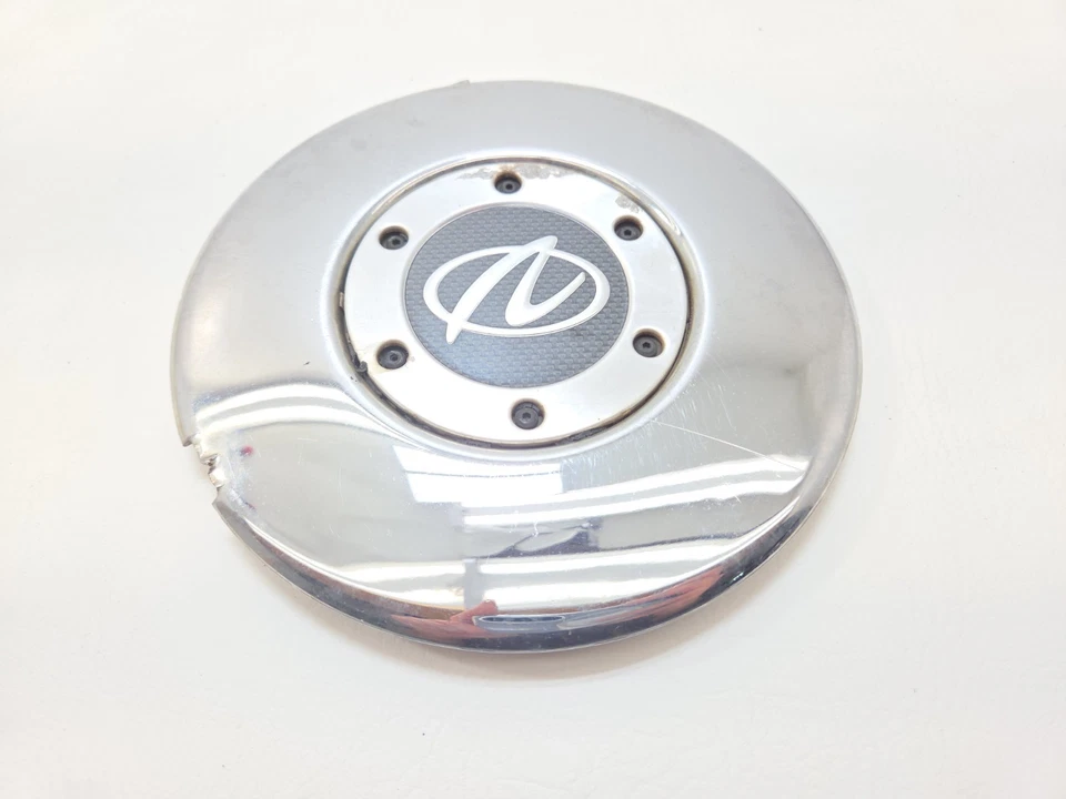 Oldsmobile Aurora # 6042 2001-2003 tapa central de rueda cromada GM # 9592955 usado Foto 3 de 4