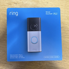 Ring Wired Video Doorbell Plus 2nd Gen Plug In Adapter | Smart Security Camera