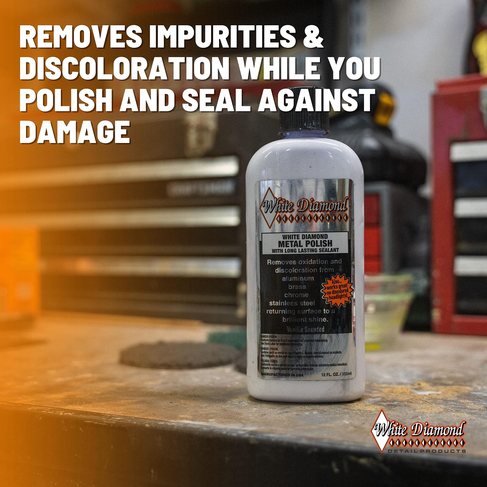 Metal Polish with Long Lasting Sealant, 12 fl oz is a Cleaner, Polisher and p...