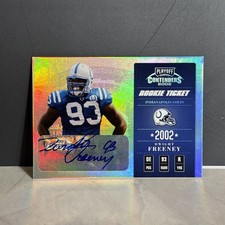 DWIGHT FREENEY 2002 PLAYOFF CONTENDERS #128 ROOKIE TICKET AUTO RC 302/410 COLTS
