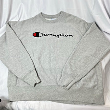 Vintage Champion Reverse Weave Sweatshirt Mens L Gray Embroidered C Logo