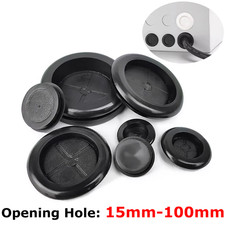 Blanking Grommets Rubber Grommet Closed Gromet Blind Plug Bungs 15mm-100mm Black