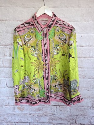 Emilio Pucci Damen Bluse Hemd Gr. DE40 Seide Mehrfarbig 