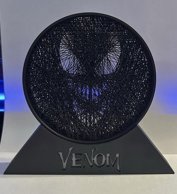 Venom Marvel 3D Effect Free Standing Black Plastic Plaque Logo Shelf Display