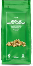 by Amazon Whole Cashew Nuts Unsalted, 500g