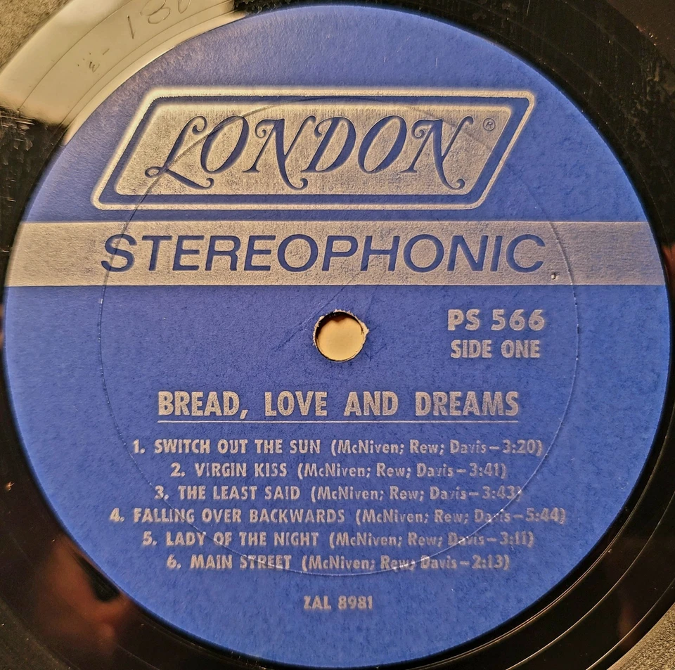 BREAD, LOVE AND DREAMS Self Titled 1969 US 1st Press London PS 566 Stereo Rare! - Image 3 of 4