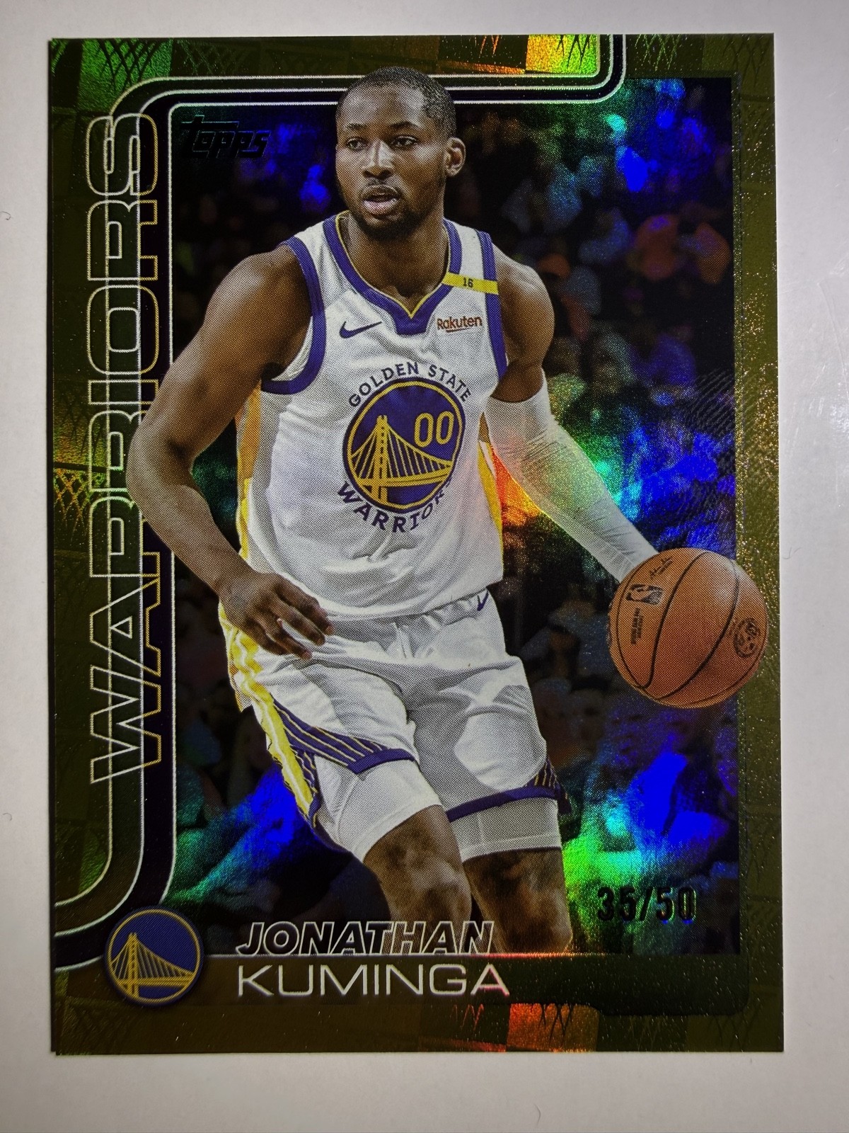 2025-26 Topps - Jonathan Kuminga #138 Gold Foilboard Season Tip-Off /50 Warriors