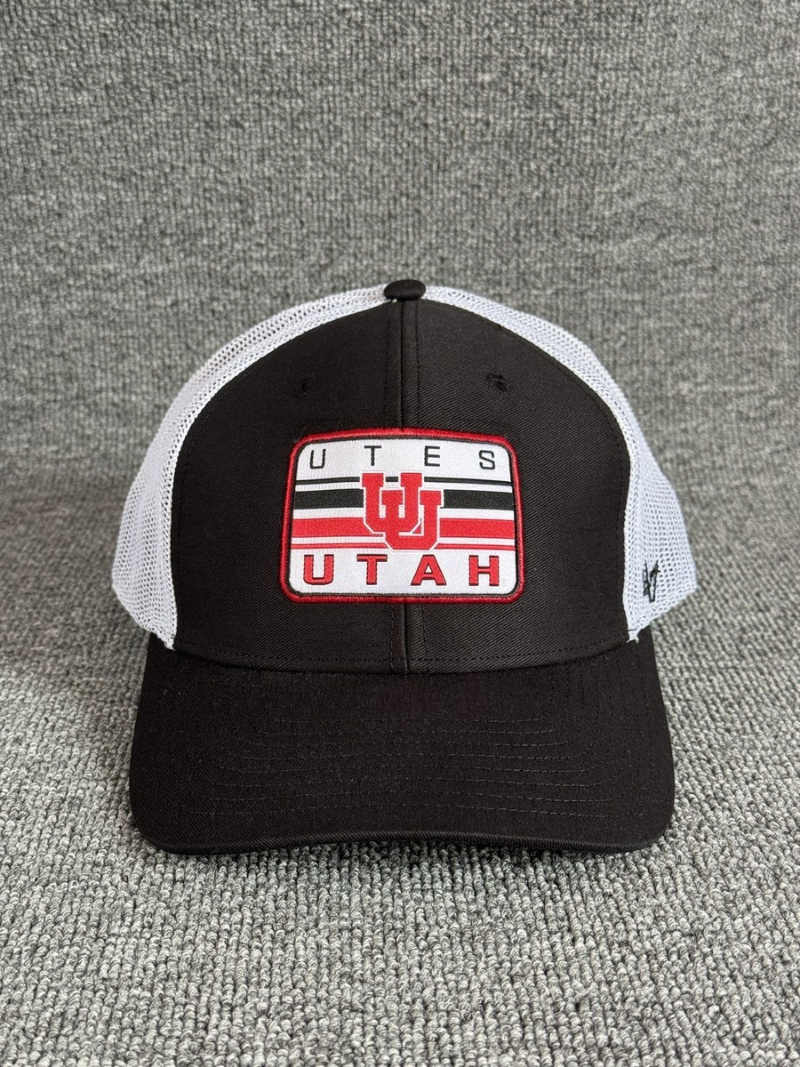 '47 Brand Utah Utes Trucker Snapback Black White One Size NCAA Hat