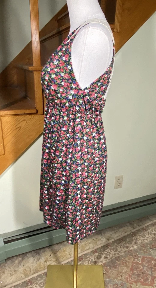 Forever 21 Womens Sz M Short Crochet Lace Insert Dress Cottagecore Bohemian - Image 3 of 4