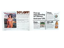 1982 Sports Illustrated Mail-In Postcard Panel Christie Brinkley 7-11 Ad