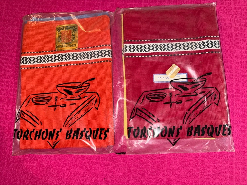 4 torchons anciens mais neufs Basques  77 cm x 55 cm, réf T223 - Photo 2/4