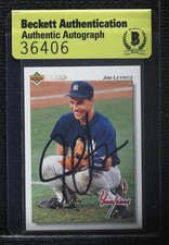 BAS 1992 Upper Deck Factory Set Gold Hologram Jim Leyritz #117 Auto 3c7