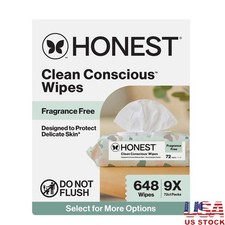 Compostable Baby Wipes Hypoallergenic Plant Based Extra Thick 648 Count New