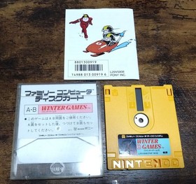 Famicom Disk System Winter Games FDS Nintendo Japan w/ Manual NTSC-J