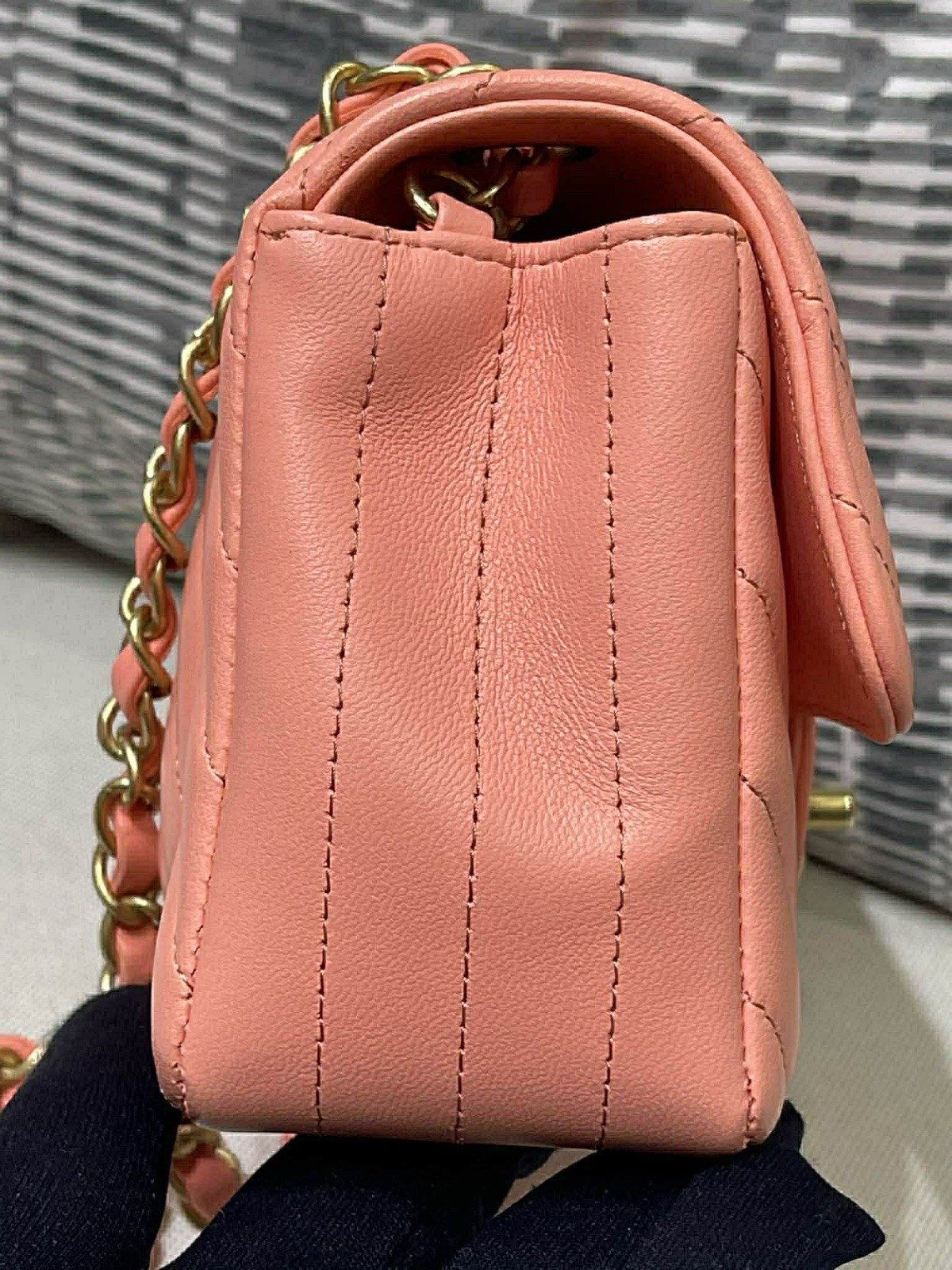 CHANEL Rectangular Mini Flap – Chevron Quilted Pi… - image 5