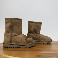 Little Kids Ugg Classic Tall II Chestnut Brown Sheepskin Suede Boots Size 8 C