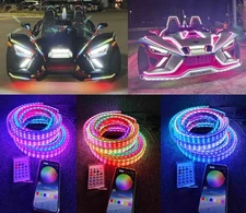 Double Row Dream Color CHASING 8PCS 4FT 48" Addressable LED Light Strips APP RF