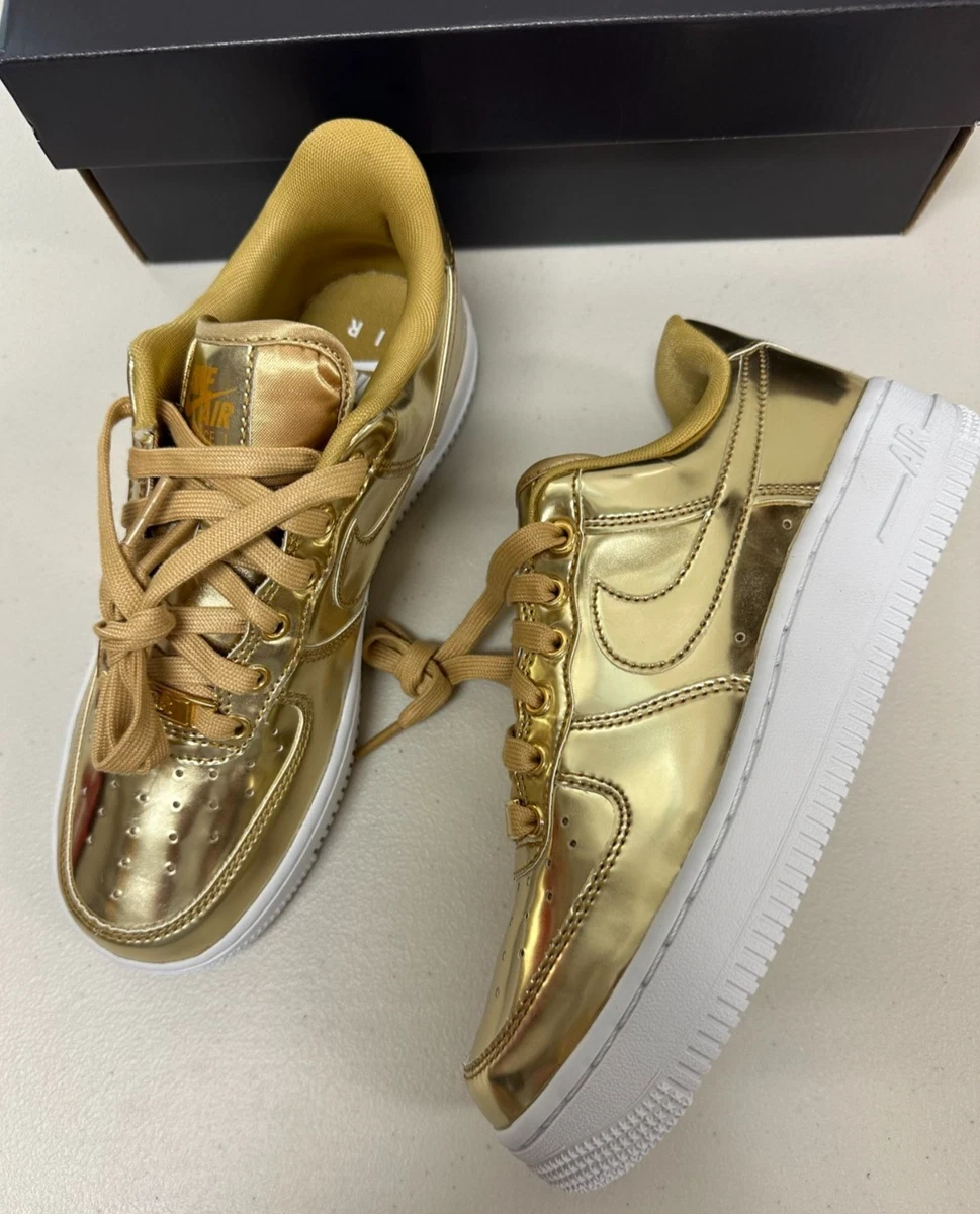 Nike Air Force 1 Gold Sneakers for Women for sale | eBay