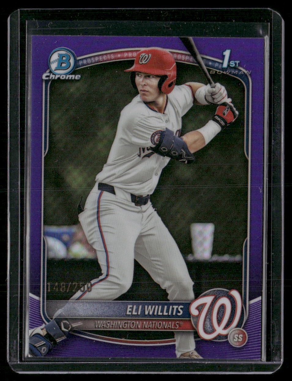 2025 Bowman Draft #BDC-1 Eli Willits Chrome Purple Refractor True Purple /250