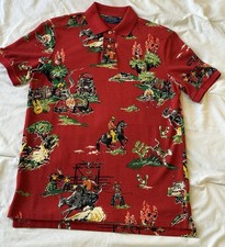 VTG Polo Ralph Lauren Western Cowboy Red Shirt Mens Medium Rodeo Ranch Polo