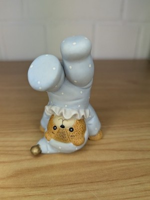  Enesco Bär  Rigg  Lucy and Me  Bärenfigur 1985 Schlafanzug mit Punkten  Vintage