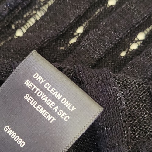 LAMB Gwen Stefani schwarze Strickjacke Pullover Kreis Gr. XS offen Strick Seide Kaschmir - Bild 6 von 8