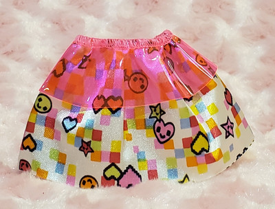 Barbie 2016 Video Game Hero Anime Girl Skirt Neon Hearts Pixels Mattel 