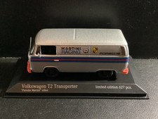 VW T2 Transporter Porsche Martini Delvery Van 1972 Minichamps Very Rare in 1/43