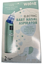 Electric Baby Nasal Aspirator Rechargeable Infant Nose Cleaner 2 Silicone Tips