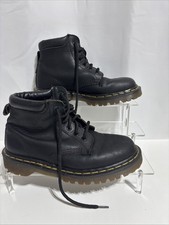Vtg Dr Martens 939 Ben Black Leather 6 Eye Work Boots England US W 6 Or 6.5