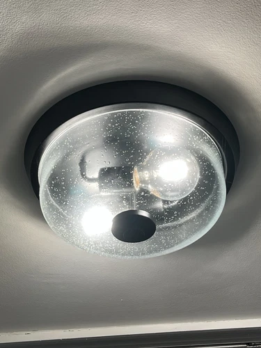 Quoizel Radius 2-Light Flush Mount in Earth Black - Picture 3 of 4