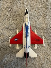 F-16 Falcon USAF General Dynamics Fighter Jet Diecast Toy Plane 6" Used