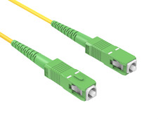 4m SC/APC to SC/APC Simplex Single Mode Fiber Patch Cable OS2 9/125 Green
