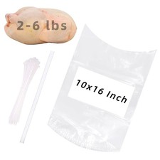 Poultry Shrink Wrap Bags,10x16 Inches 50 Pcs Clear Heat 50 Pcs, clear