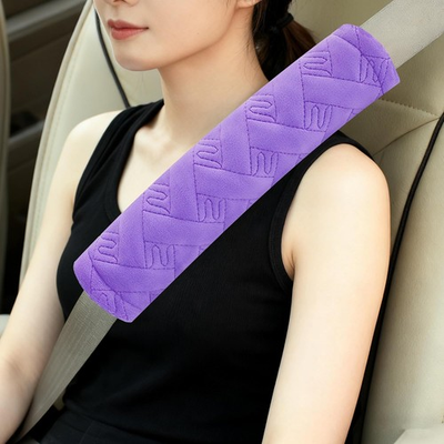 #ad Universal Soft Car Seat Belt Covers 2 Pack Braid Pattern Should Color: Purple $14.99